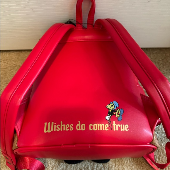NWT LOUNGEFLY PINOCCHIO Mini backpack and Wallet - Picture 2 of 7